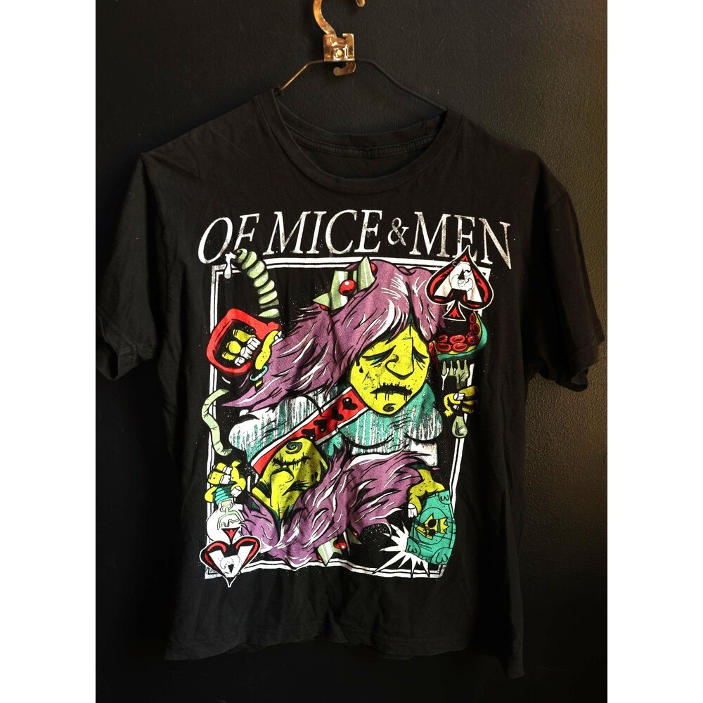 Vintage Y2K Adult Of Mice & Men Black Graphic T shirt Austin Carlisle Emo Scene